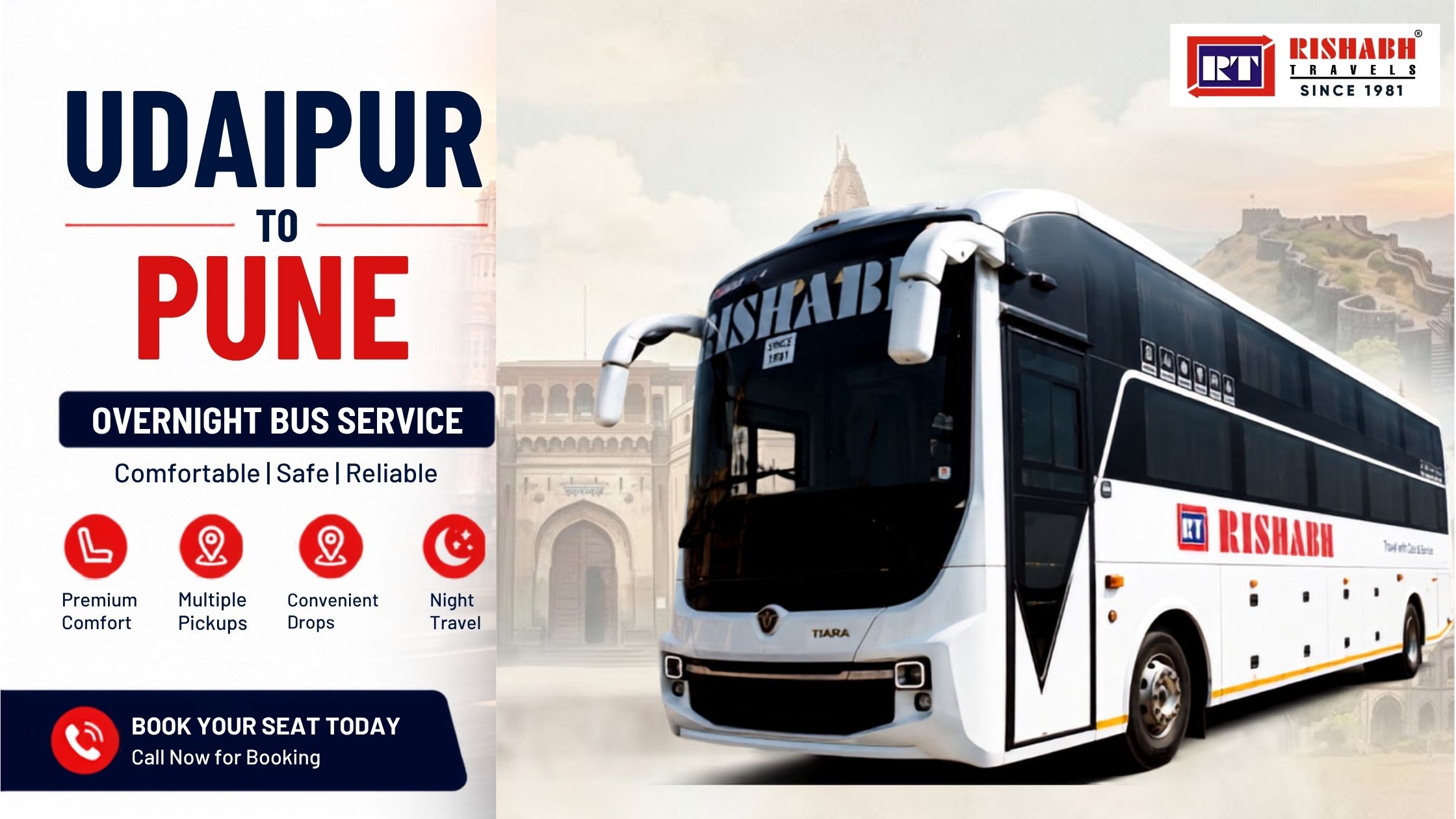 Udaipur to pune bus