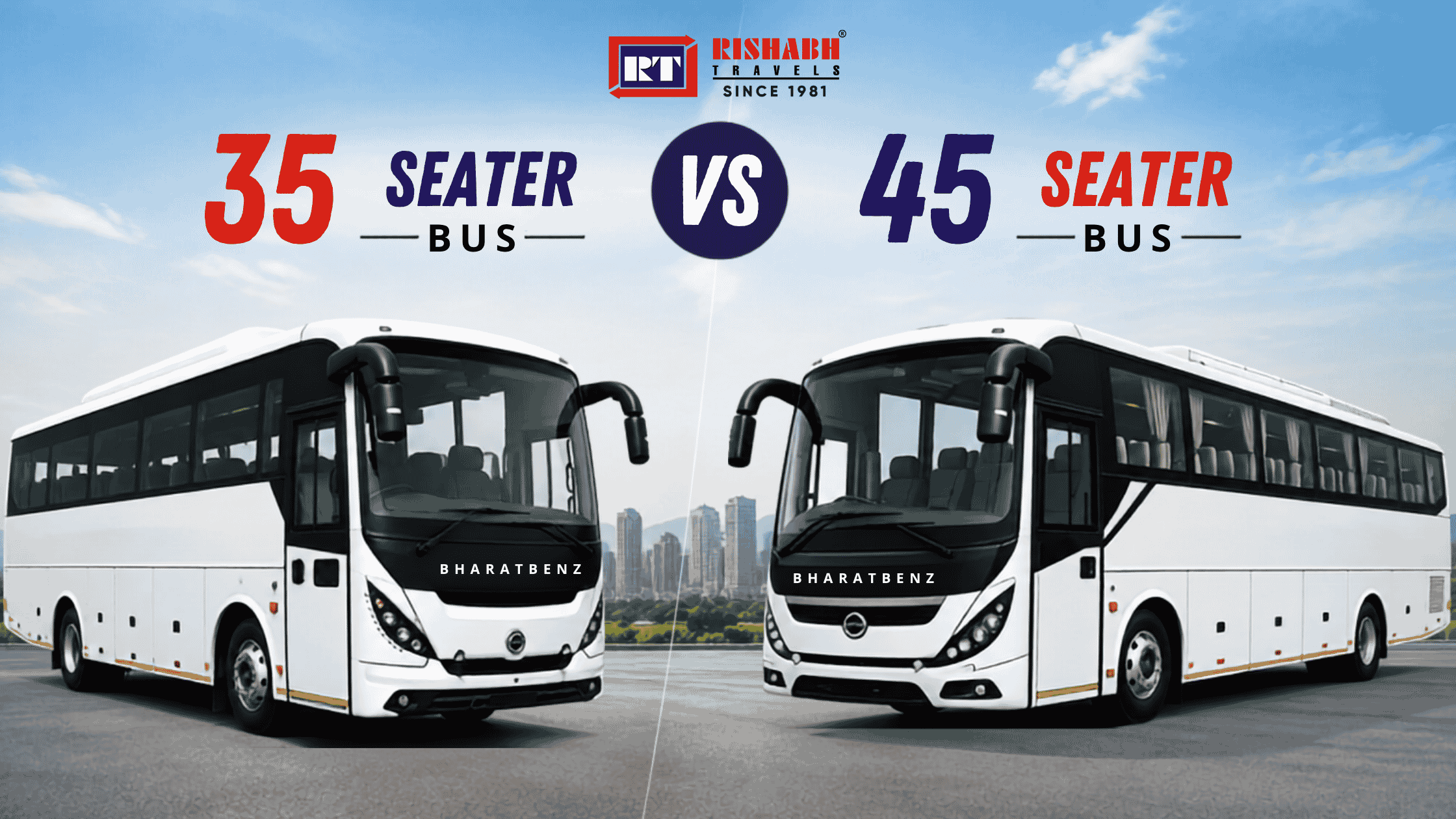 35 seater bus || 45 seater bus