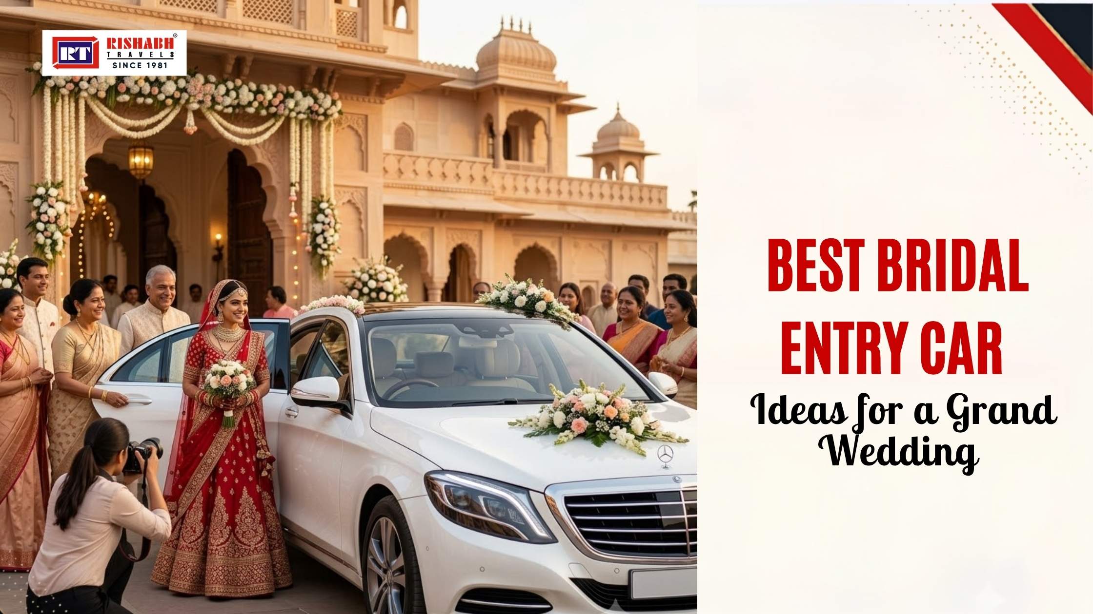 bridal entry car || bride entry car || royal bridal entry