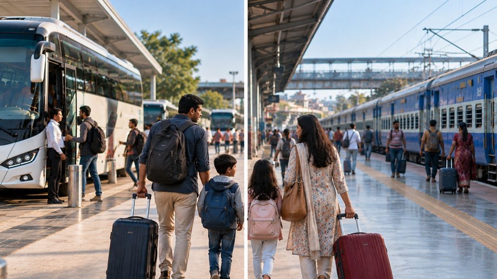 Bus or Train for Different Types of Travel