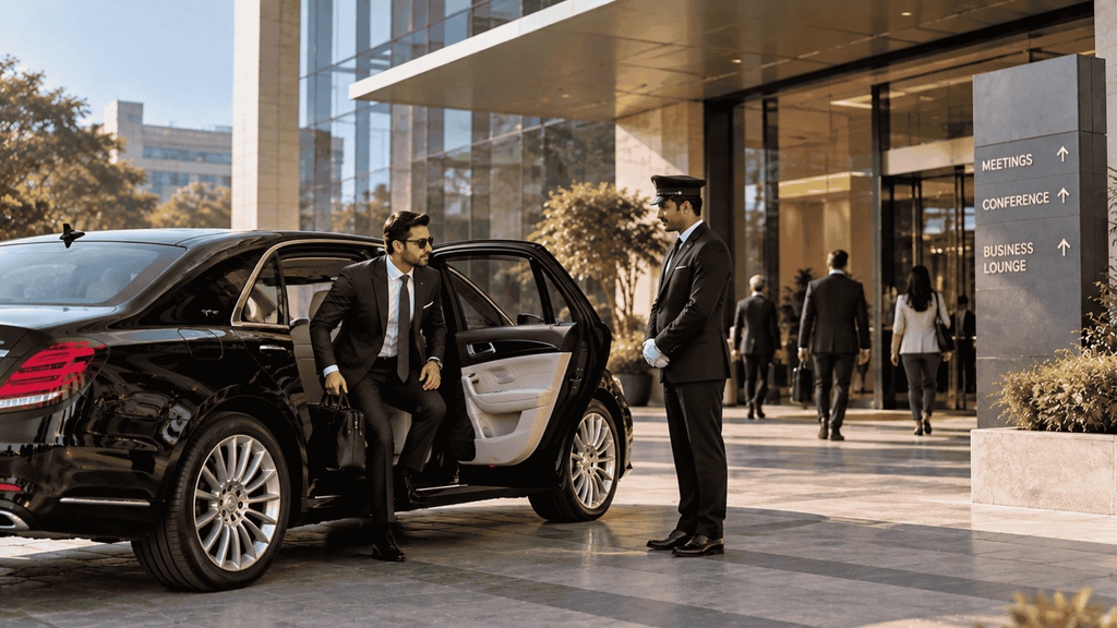 Chauffeur driven luxury car for corporate business travel